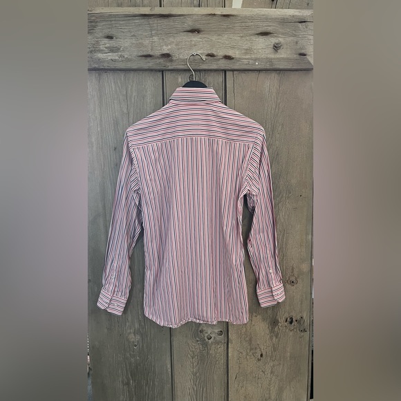 Classic Fit Button-Down in Pink/Blue/Red/White Stripe - Picture 2 of 3